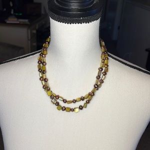 Necklace, bracelet and earring set.